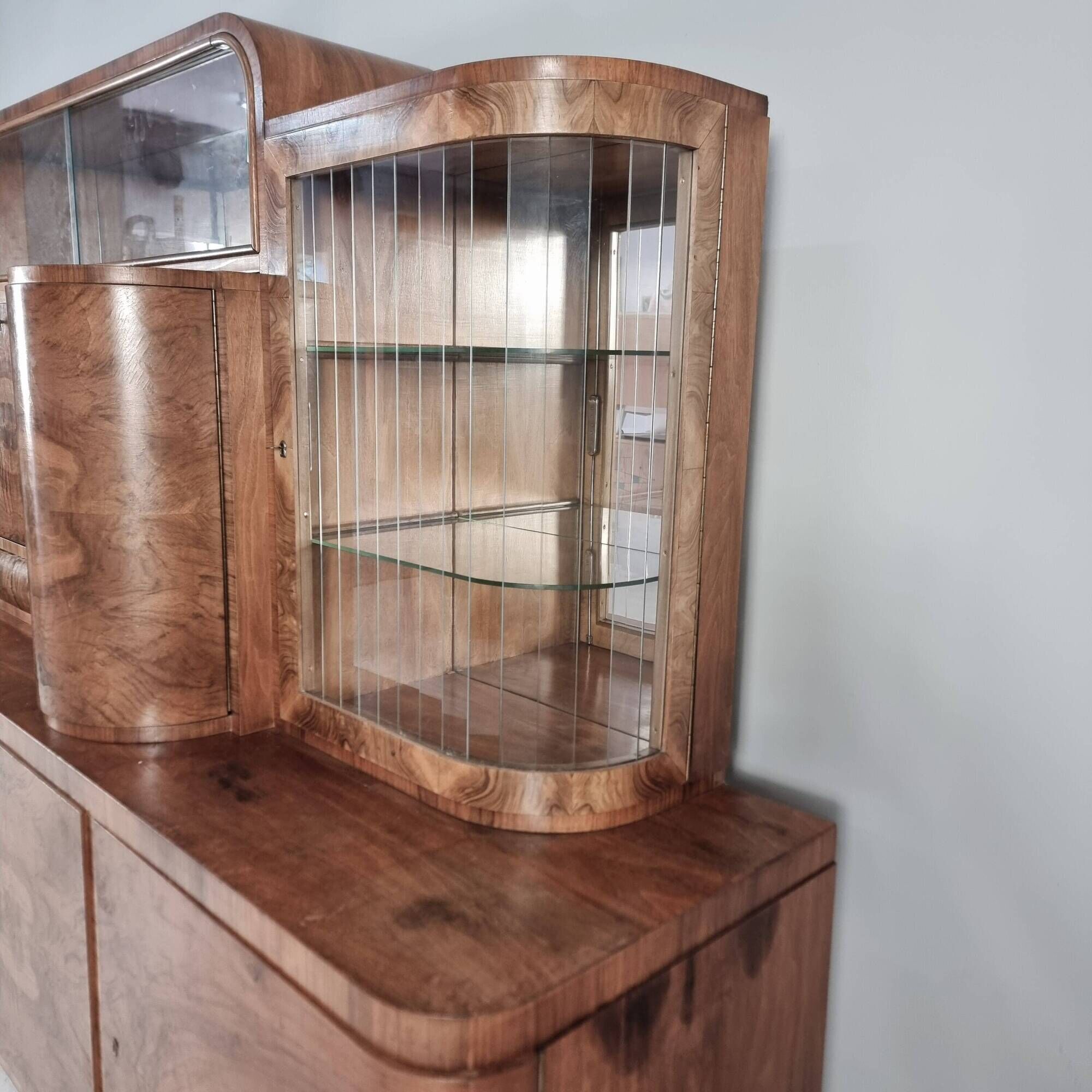 Art Deco Display Sideboard, 1940s