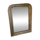 Golden mirror with mouldings