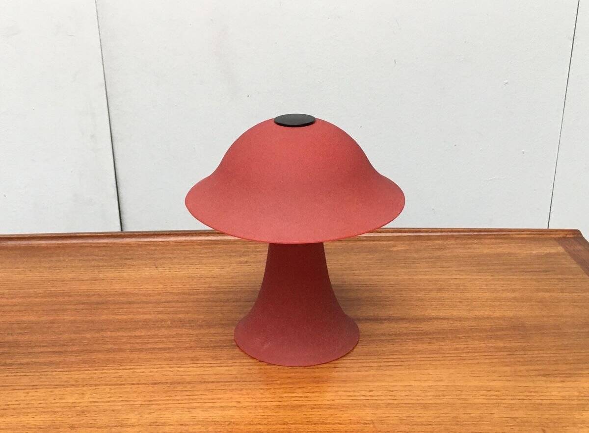 Vintage glass mushroom table lamp