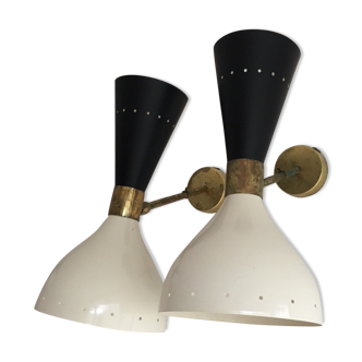 Wall lamps in the style of Italian creations of the 50s