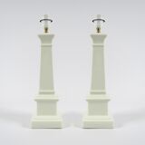 Set of 2 ceramic table lamps from Manises, 1960s