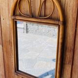 Vintage rattan mirror