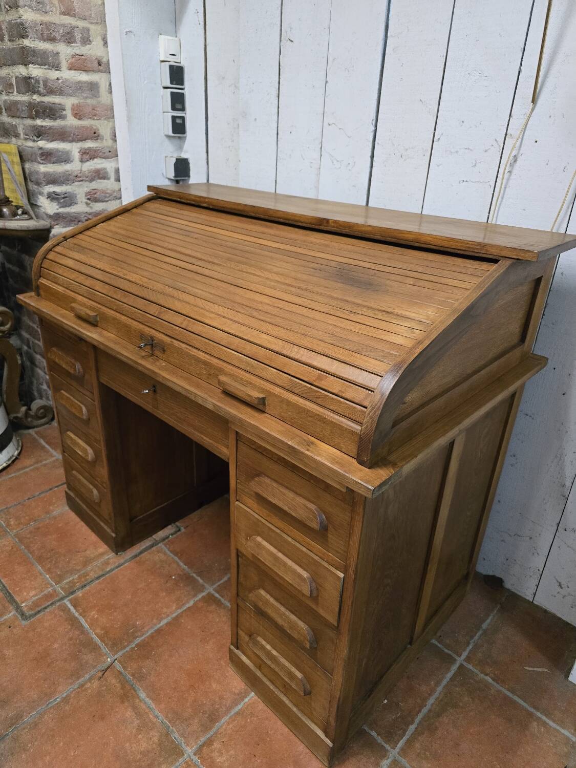American oak desk