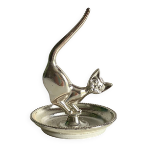 Vide-poche chat métal