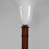 Art Deco floor lamp in carved beech, France, circa 1920
