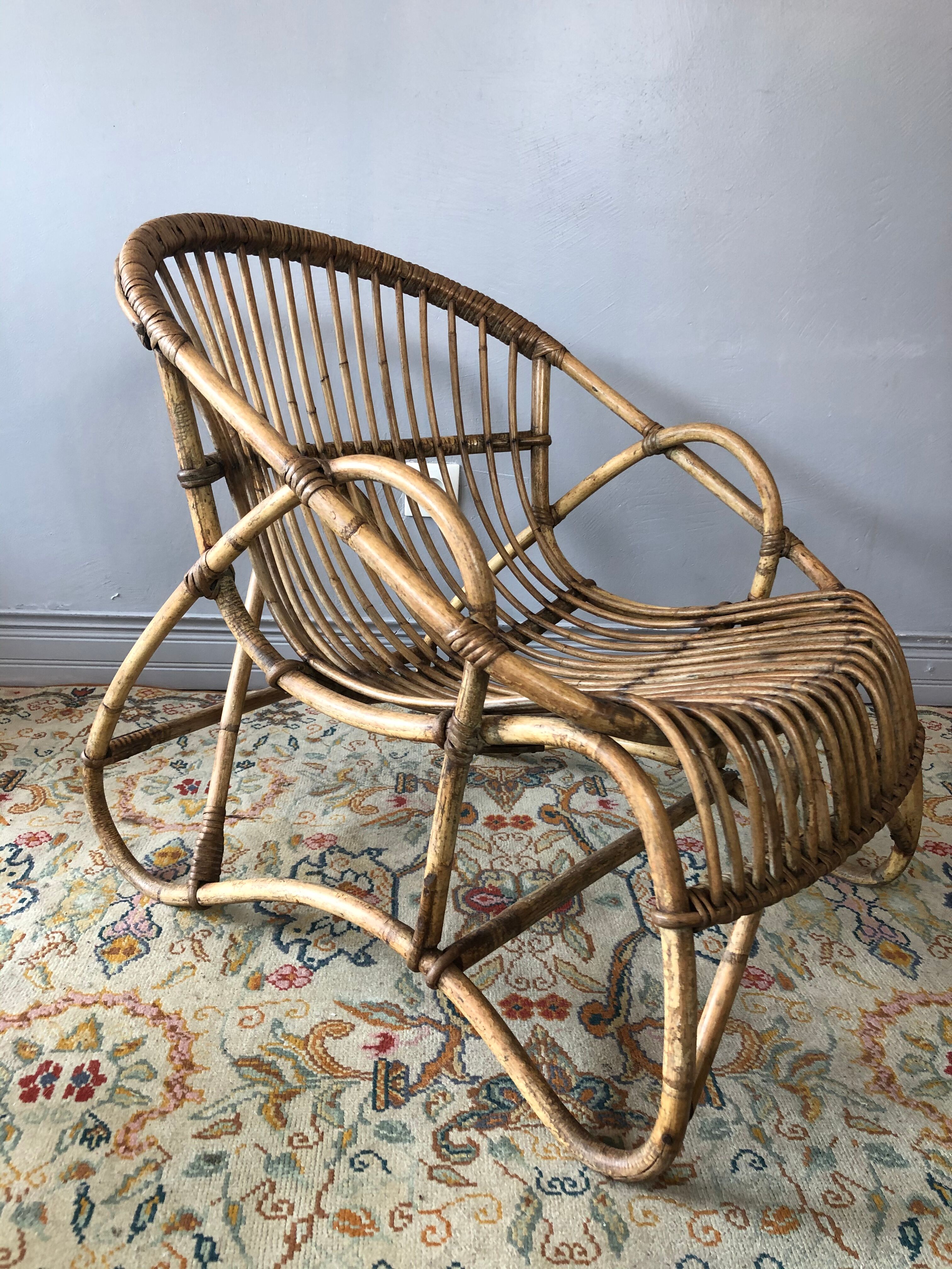 Rattan basket chair