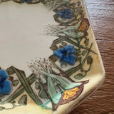 Art Nouveau serving dish from the Luneville faience factory model Sarah.