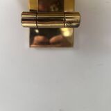 Pair of vintage adjustable wall lights, solid brass, Italy 1970