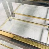 Hollywood Regency Two-Tier Sofa End Tables, 1970s, Set of 2