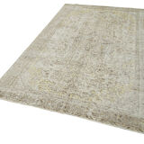 Handwoven antique anatolian beige rug 166 cm x 269 cm