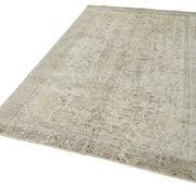 Handwoven antique anatolian beige rug 166 cm x 269 cm