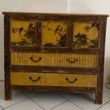 Antique chest of drawers with painted decor