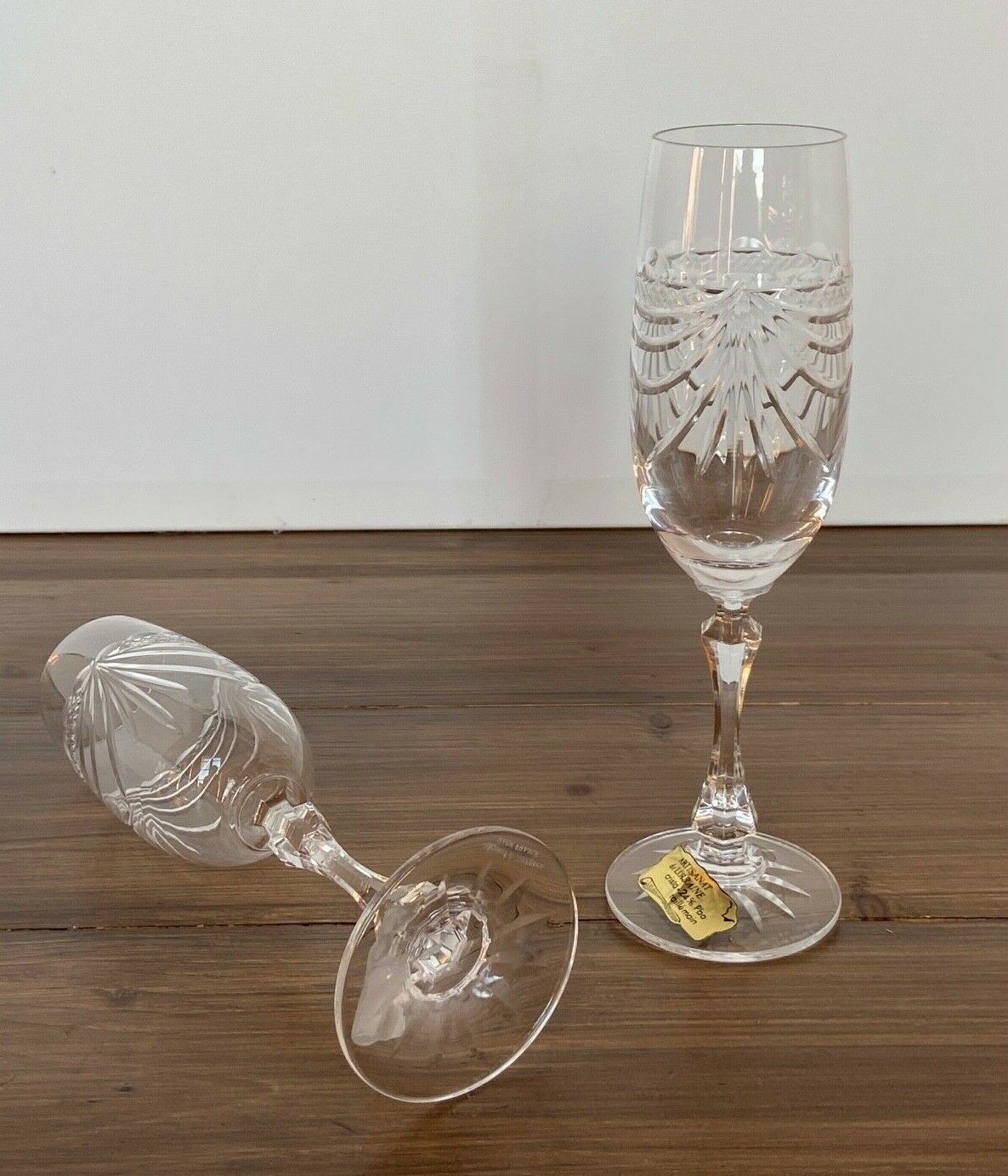 6 flutes a champagne cristal de lorraine modele gerard coffret signe