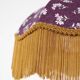 60s-70s pendant light, liberty print umbrella with fringes