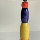 ALABASTER STONE LAMP Blue, Yellow and Red 80s