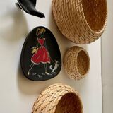 Decoration Vintage stackable baskets