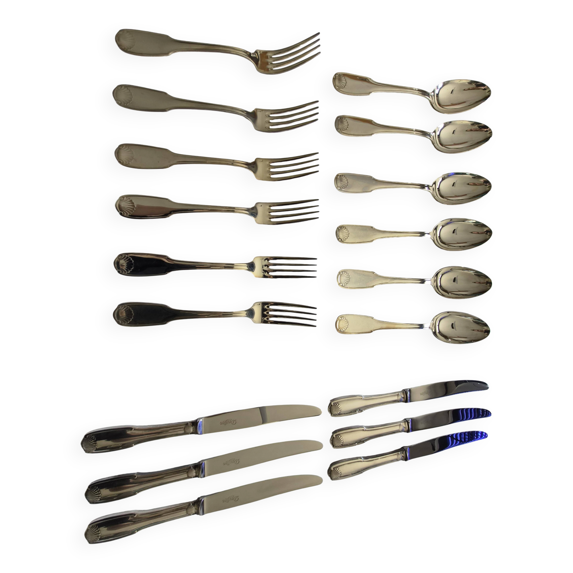 18-piece cutlery set Deetjen Strasbourg luxury edition 100 shell model