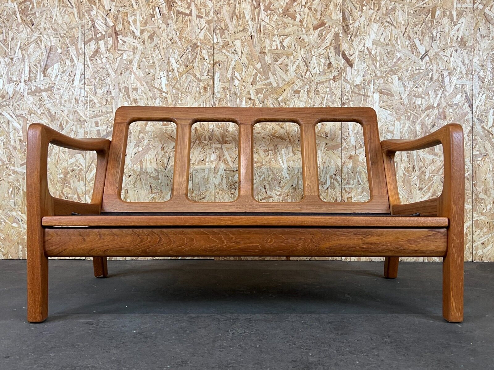 60s 70s teak sofa 2 seater couch J. Kristensen Danish Denmark Design