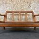 60s 70s teak sofa 2 seater couch J. Kristensen Danish Denmark Design