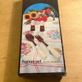 Vintage salad servers with cutlery set