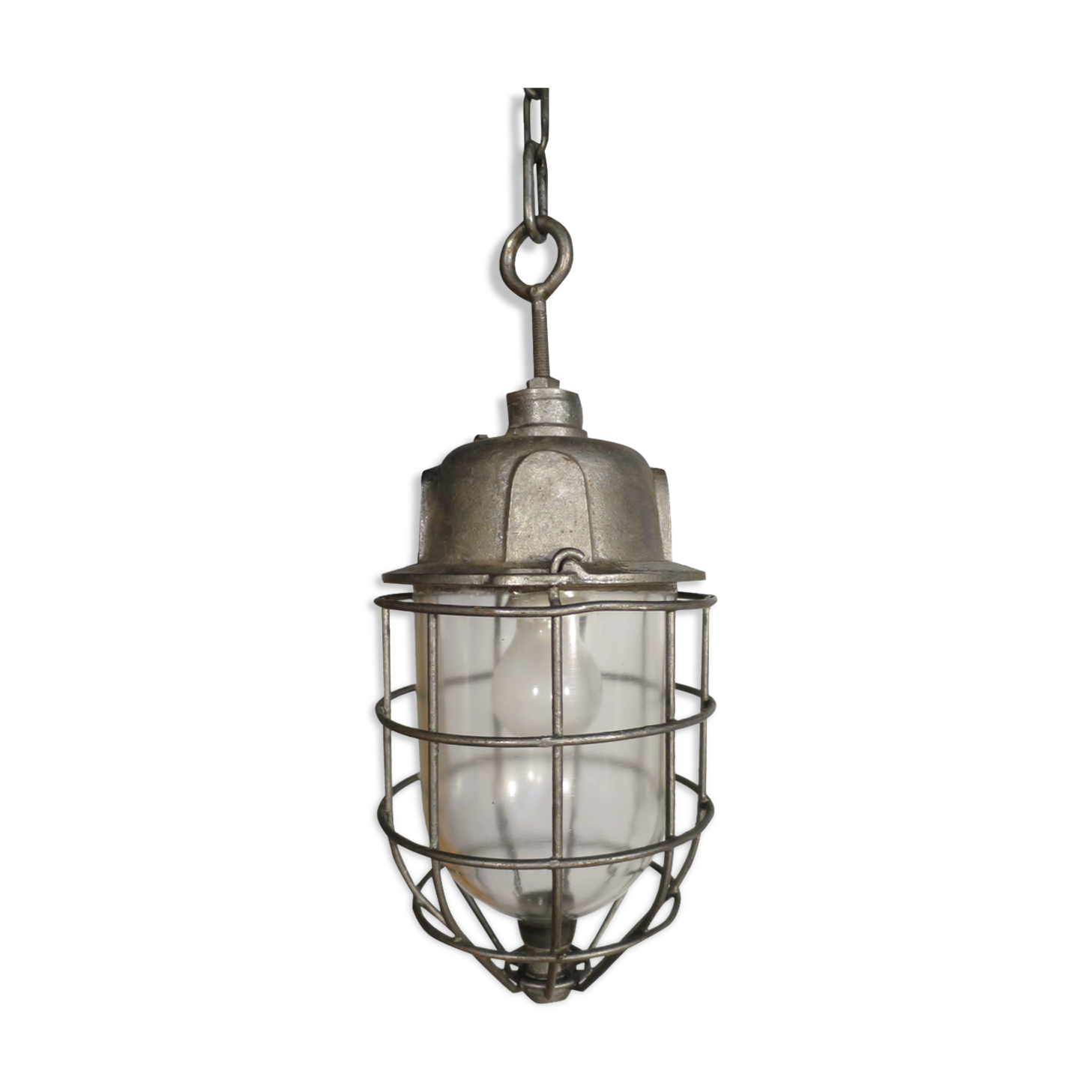 Cast iron industrial hanging lamp