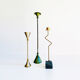 Set of three metal candle holders. Ikea, 80s