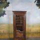 Petite vitrine en chêne une porte