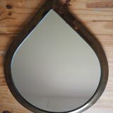 Miroir vintage goutte d’eau chromé – design rétro chic
