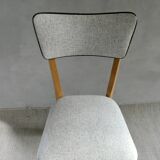 60s bistro chair, in wood and imitation leather