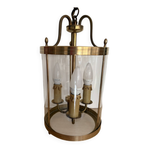 Suspension lanterne laiton - verre