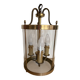 Brass and glass pendant light