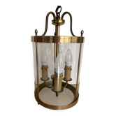 Suspension lanterne laiton et verre