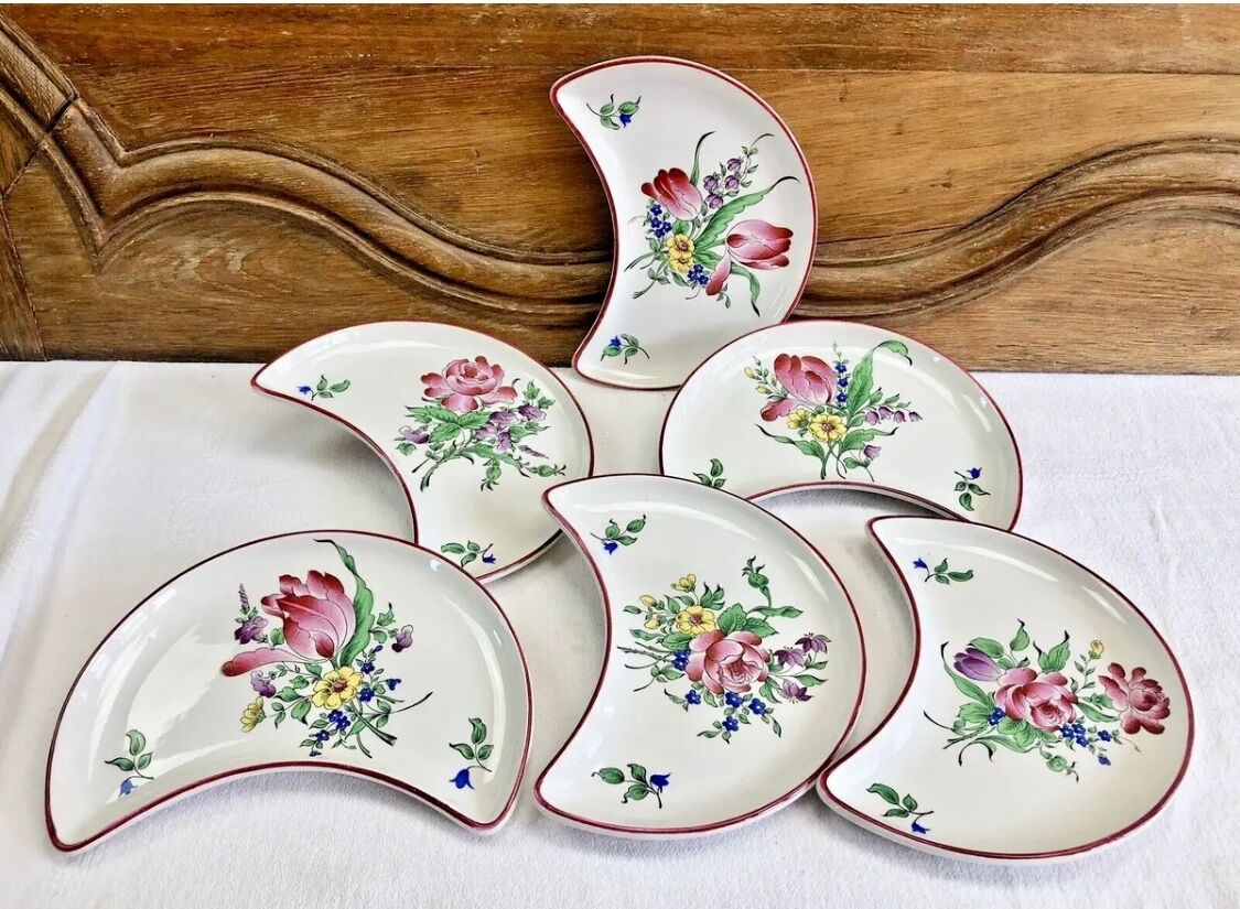 Assiettes à salade Portmeirion Botanic Garden, Set de 2, vaisselle florale anglaise - France
