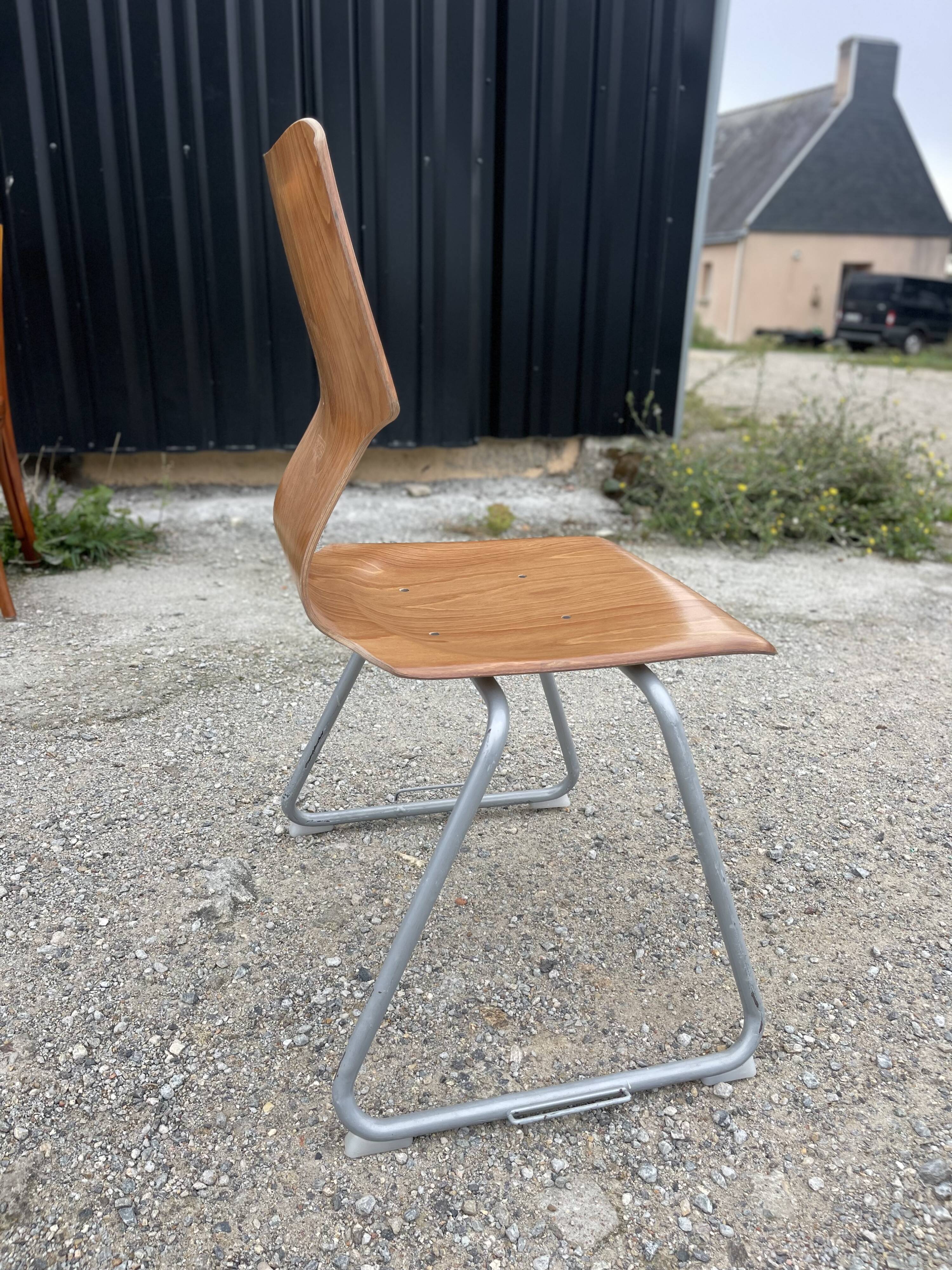 Chairs pagholz base sled light wood