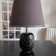 Black and gold ceramic lamp