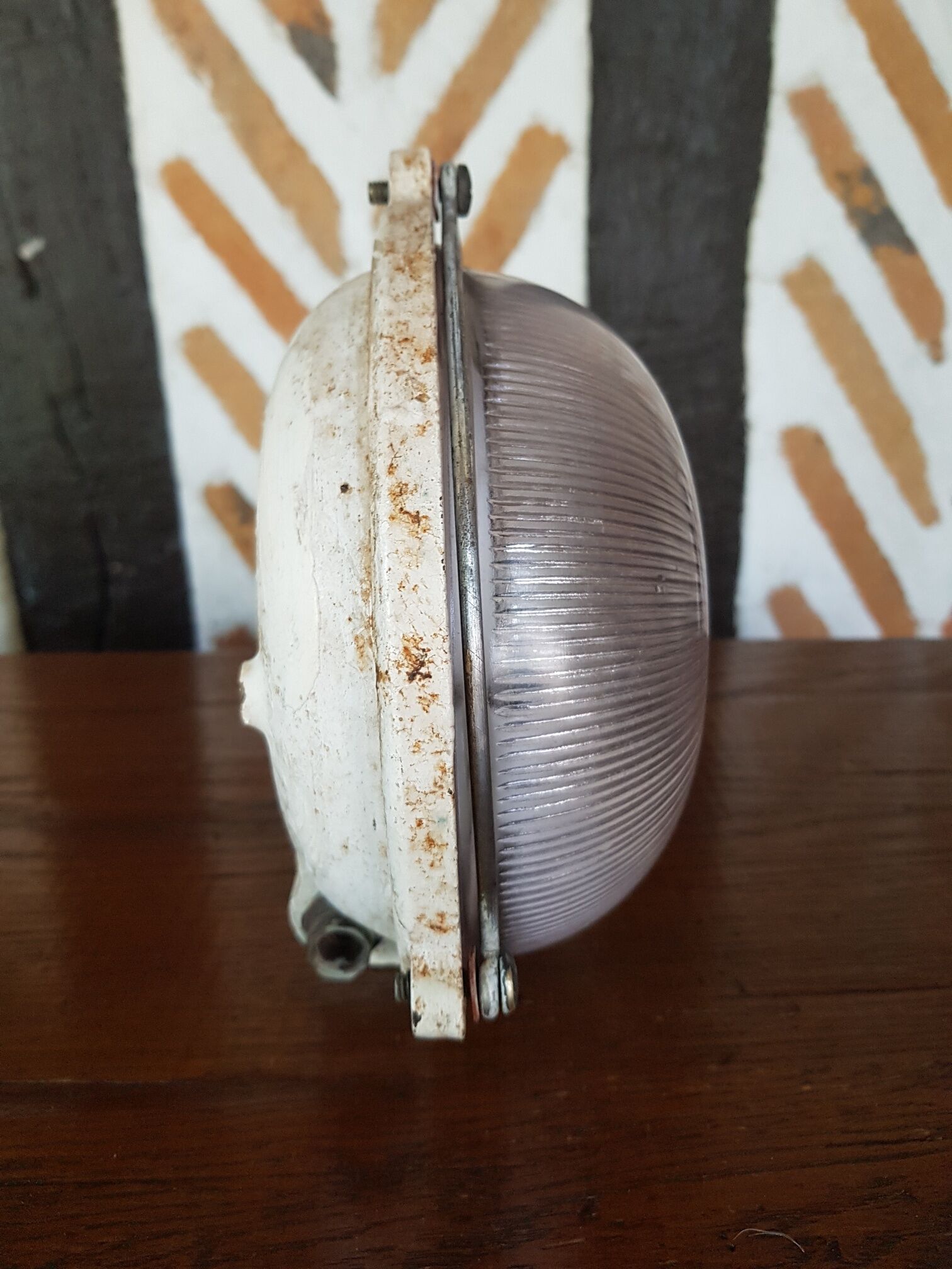 Industrial ceiling light with a window 1970