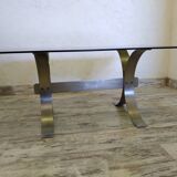 Table basse en verre années 70