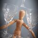 Set 6 crystal walking glasses