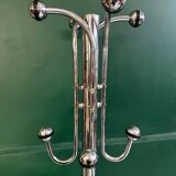 Vintage chrome metal coat rack