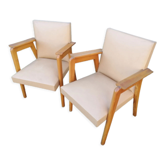 Pair of vintage armchairs, 50s