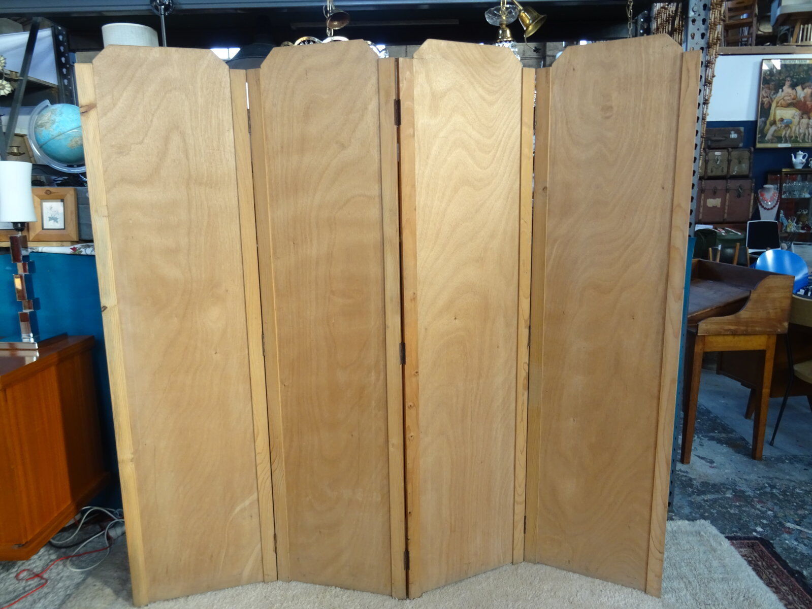 Wooden screen 4 leaves 50s