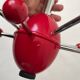 Vintage red Sputnik coat rack