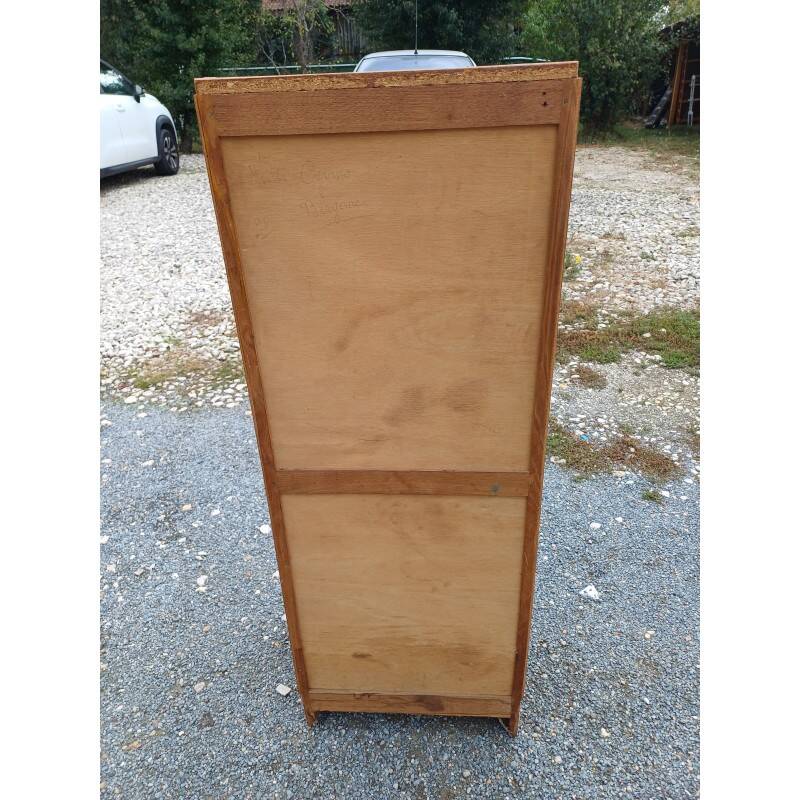 70s wooden curtain cabinet