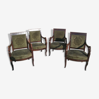 Series of 4 empire chairs