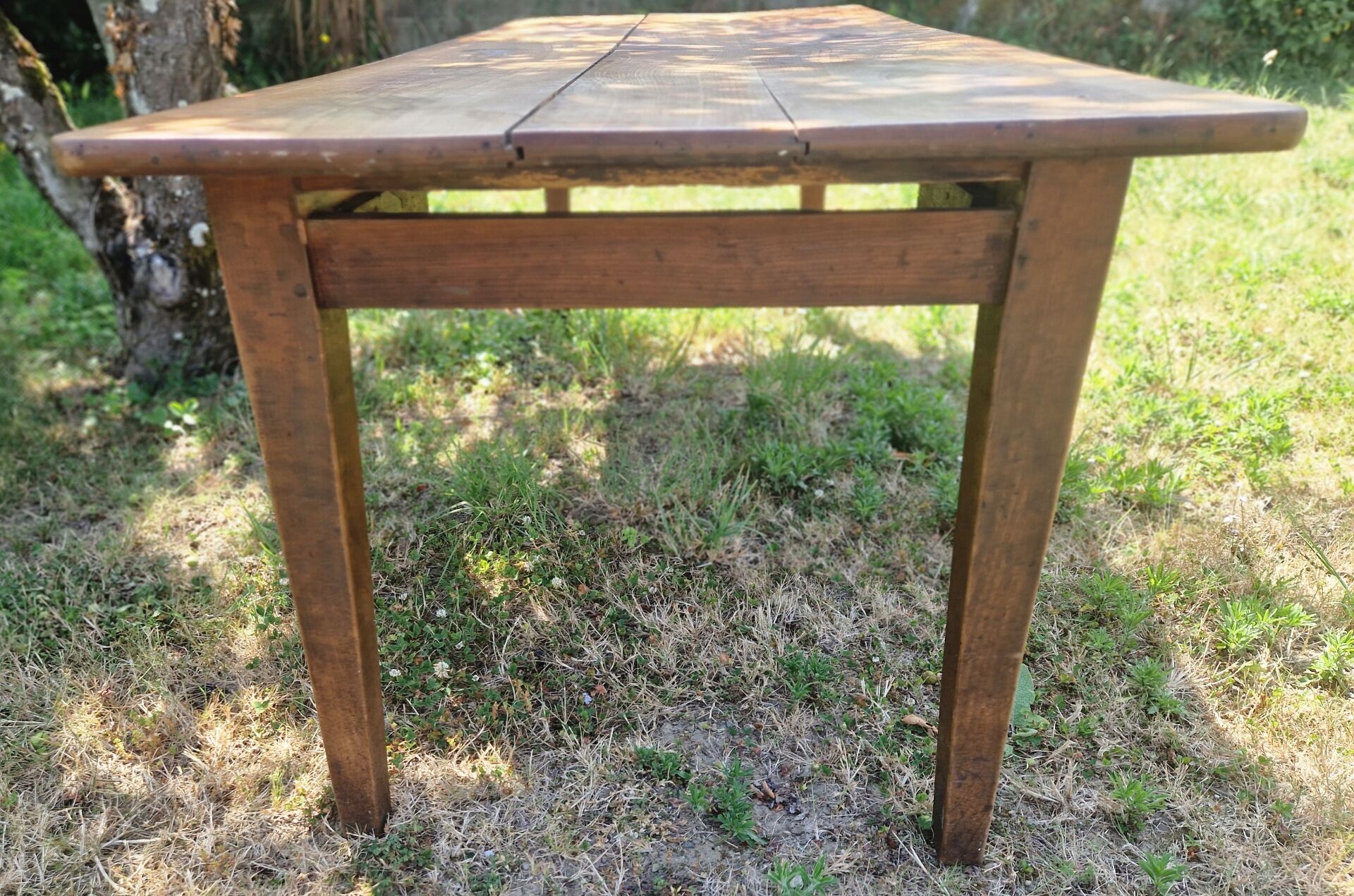 Old farmhouse table in cherry wood 204 x 81 cm
