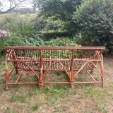 3-seater rattan bench from the 70s