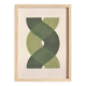 Abstract painting on paper - sage green illustration signed Eawy