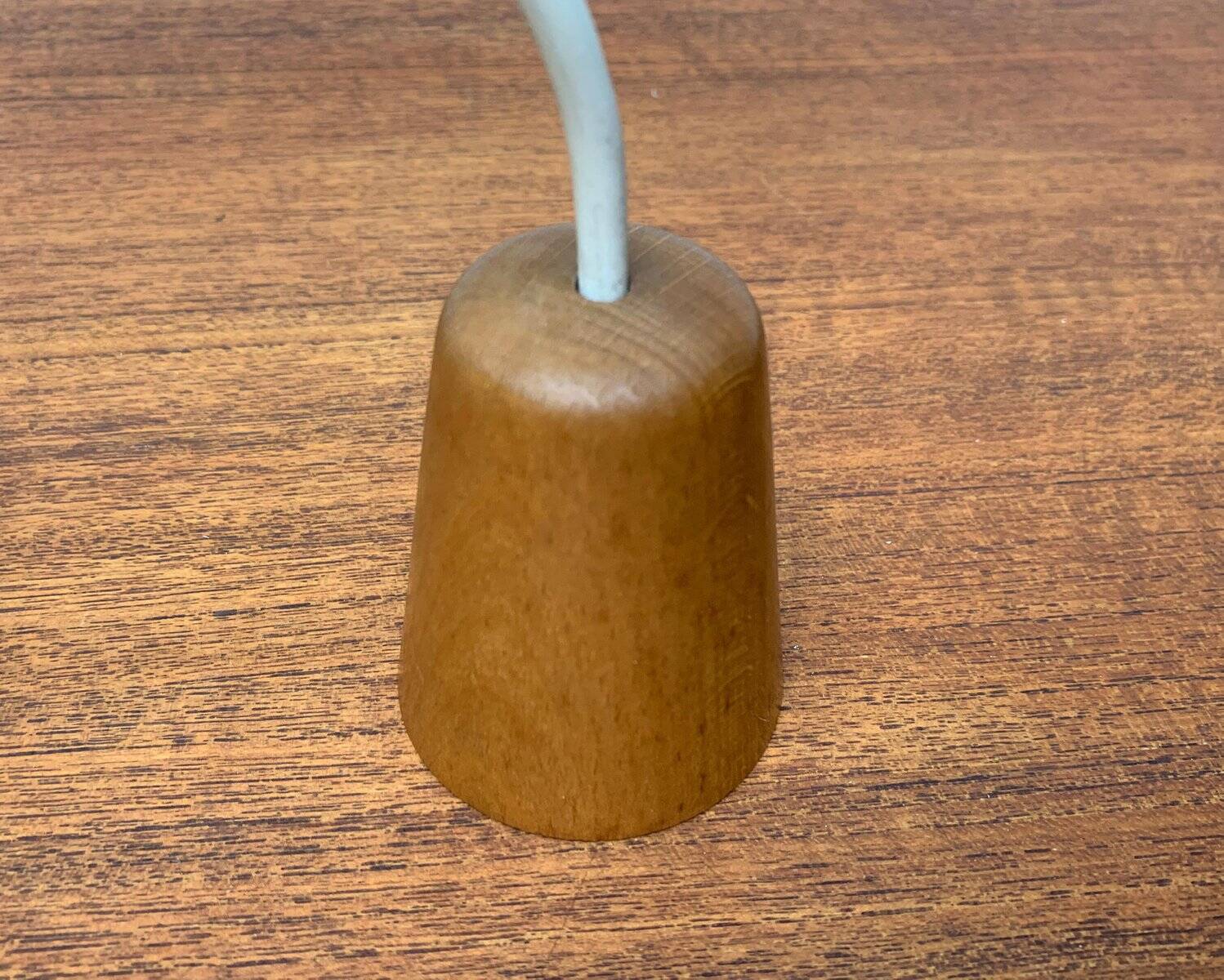 Mid-Century Wooden Cocoon Pendant Lamp