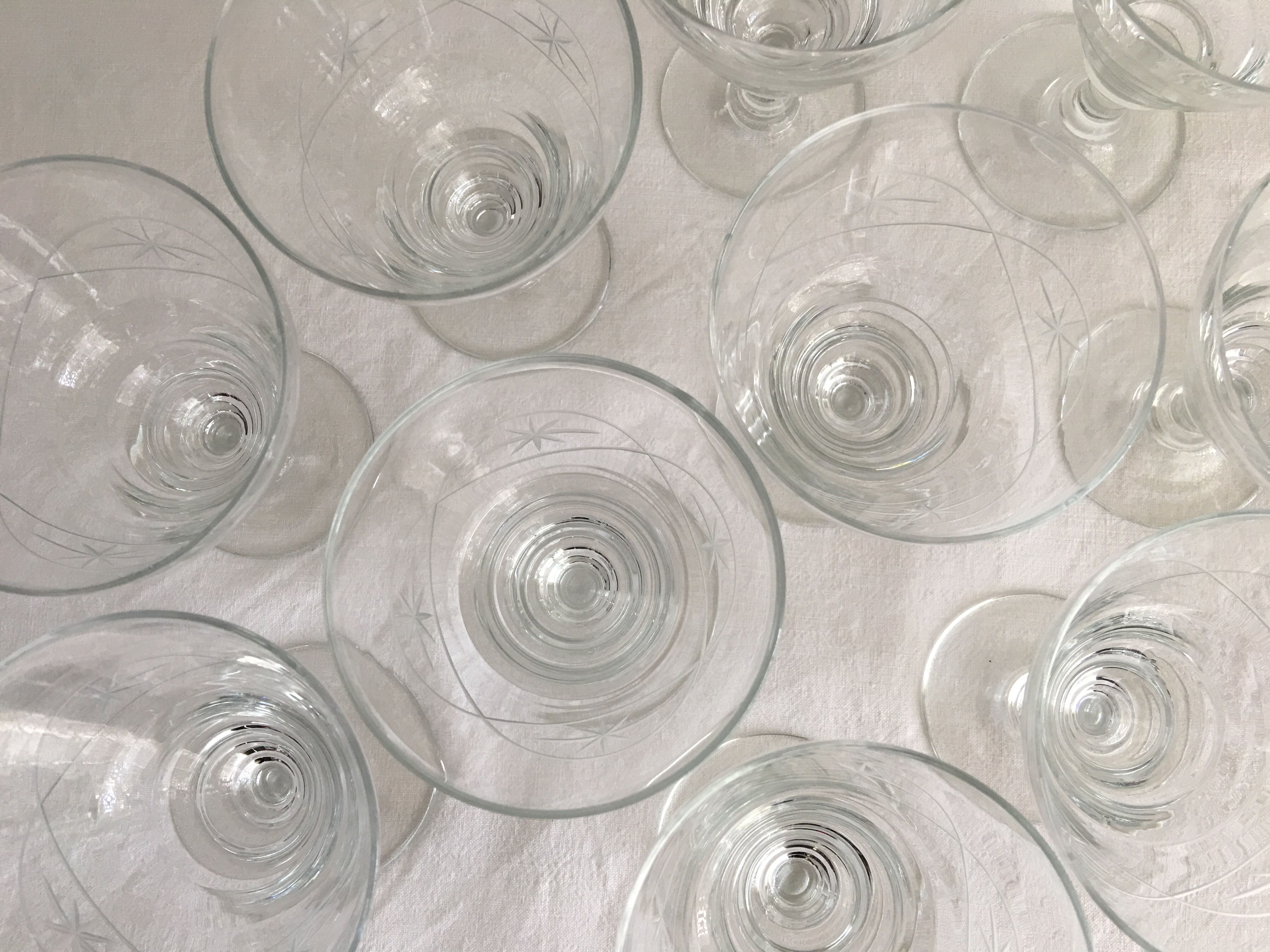 Water glasses 1950 60