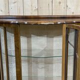 English Art Deco walnut showcase